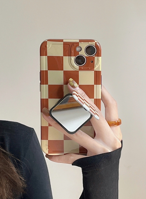 [땡땡배송]체커 거울톡 아이폰 13 케이스